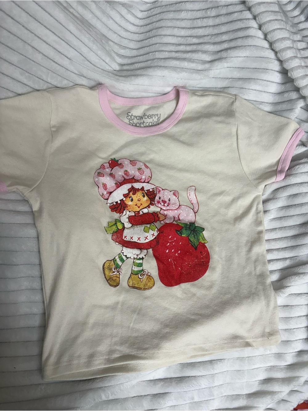 Kids Cream & Pink Graphic Tee